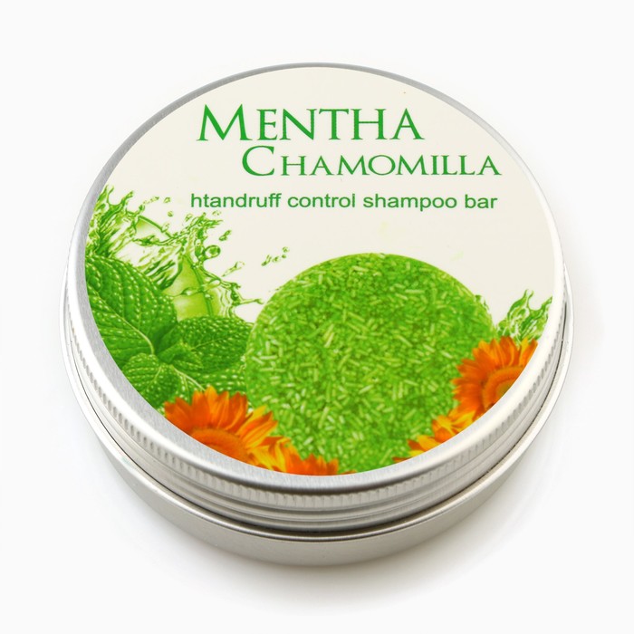 

Твердый шампунь Mentha Chamomila Мята и ромашка, органический, с эфирным маслом, 60 г
