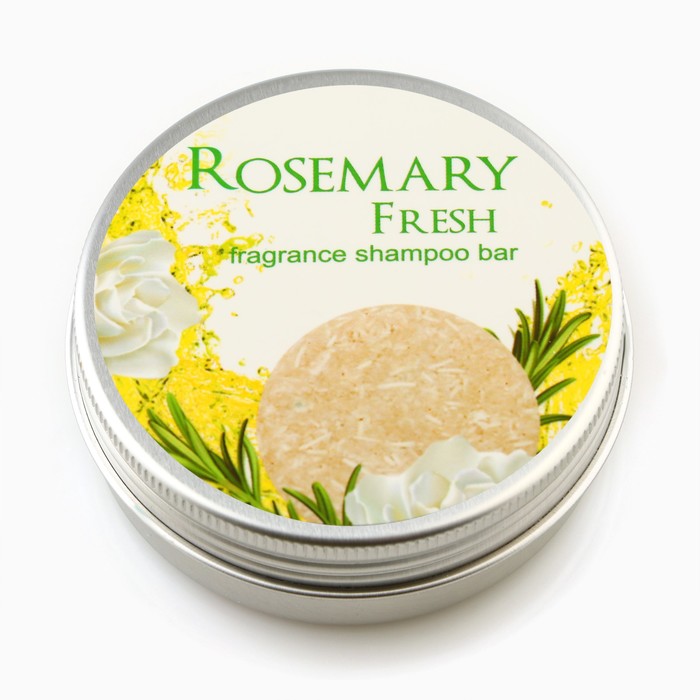 Твердый шампунь Rosemary Fresh Розмарин, органический, с эфирным маслом, 60 г NoBrand