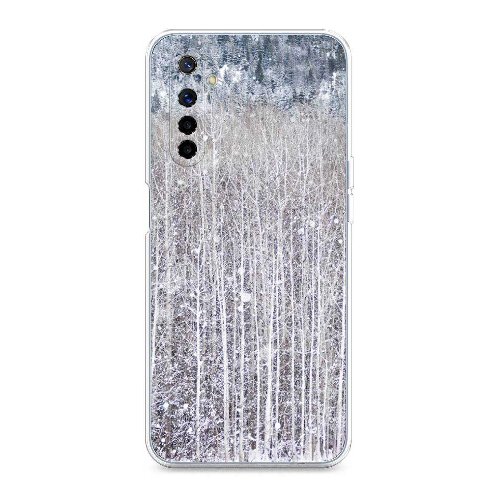 

Чехол на Realme 6 "Снежный лес", Бежевый;серый;белый, 252750-5