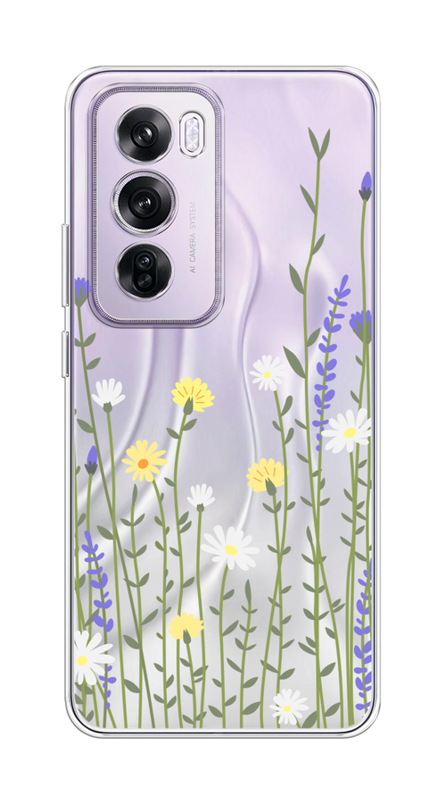 

Чехол на Oppo Reno 12 Pro "Ромашка и лаванда", Зеленый;желтый;прозрачный, 2517150-1