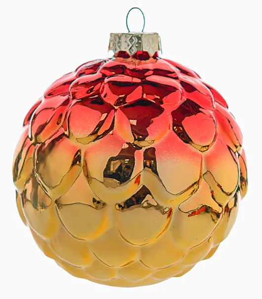 

Шар ёлочный 8 см стекло медный, Коричневый