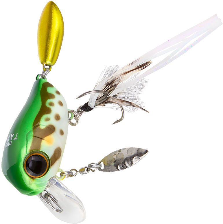 

Воблер Jackall MICRO TAPPY # Tonosamagaeru, Зеленый;коричневый;желтый, MICRO TAPPY