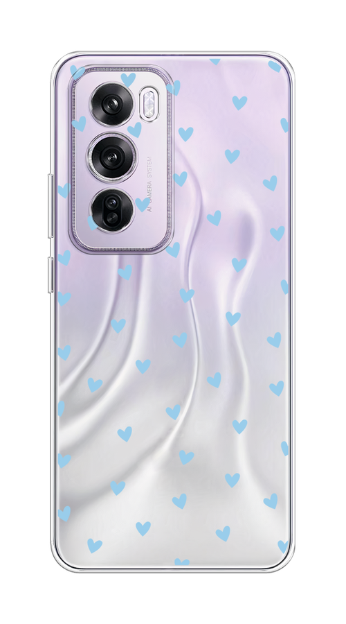 

Чехол на Oppo Reno 12 Pro "Голубые сердечки паттерн", Голубой;прозрачный, 2517150-1