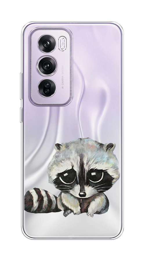 

Чехол на Oppo Reno 12 Pro "Большеглазый енот", Серый;черный;прозрачный, 2517150-1