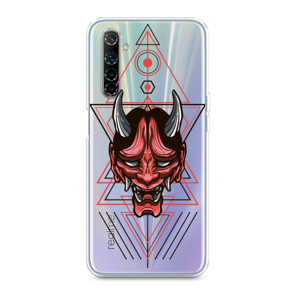 

Чехол на Realme 6 "Hanya Oni mask", Серый;красный;черный, 252750-4