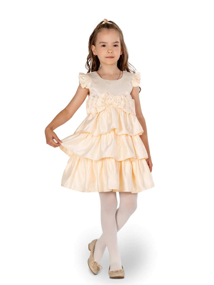 Платье детское Smile СД006, бежевый, 104