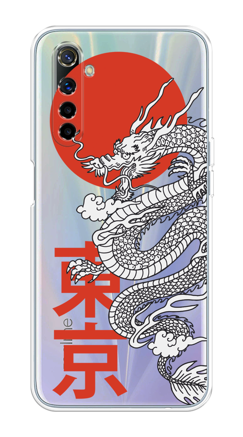 

Чехол на Realme 6 "Китайский дракон", Черный;красный;белый, 252750-1