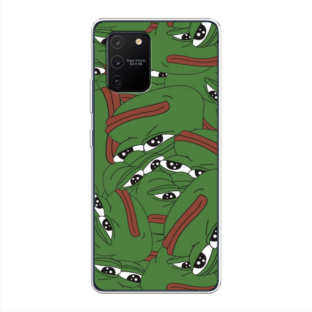 фото Силиконовый чехол "печальный frog" на samsung galaxy s10 lite awog