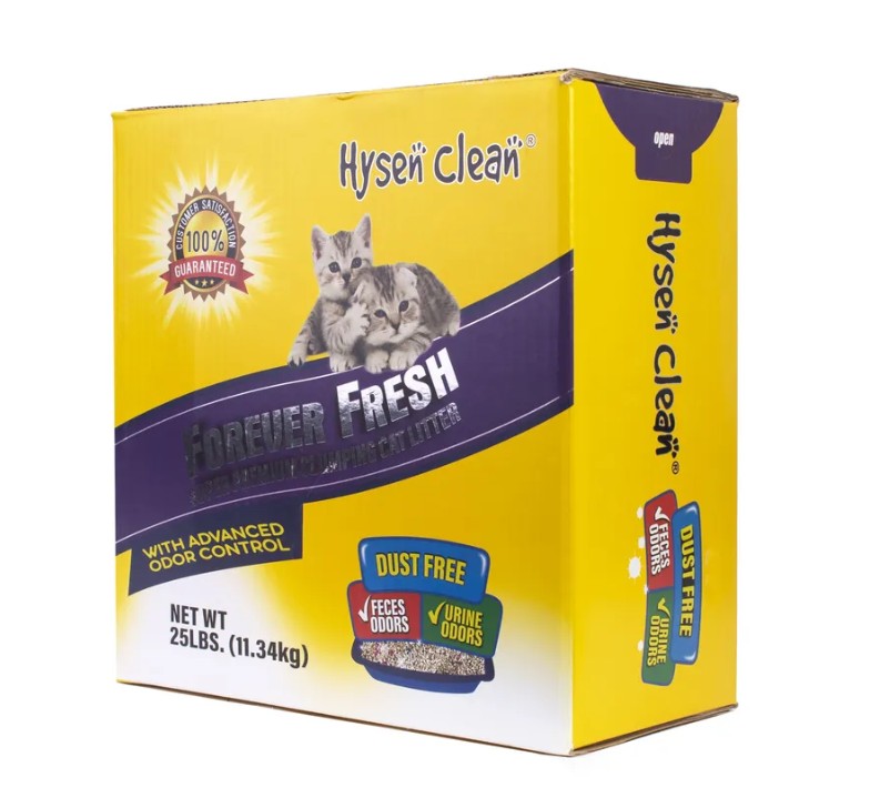 Комкующийся наполнитель HYSEN CLEAN Forever fresh бентонитовый, 11.34 кг