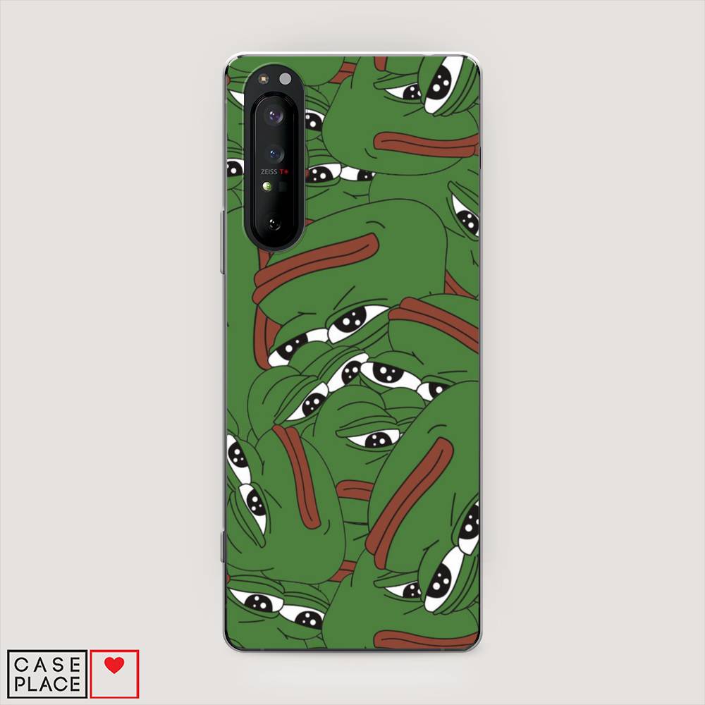 фото Силиконовый чехол "печальный frog" на sony xperia 1 ii awog