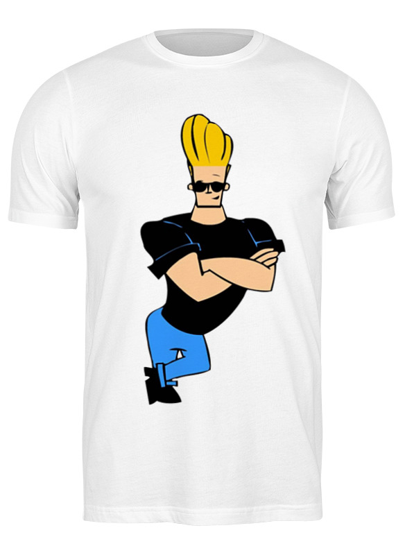 

Футболка женская Printio Johnny bravo белая M, Белый, Johnny bravo
