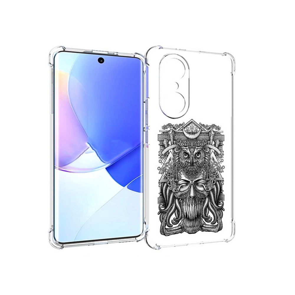 

Чехол MyPads Tocco для Honor 60 Pro зубастая сова, Прозрачный, Tocco