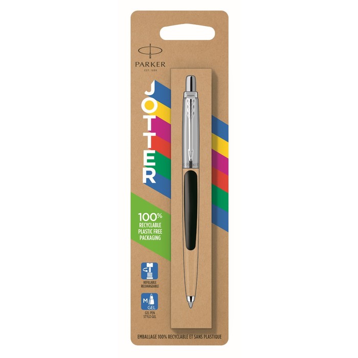 Ручка гелевая Parker JOTTER ORIGINALS BLACK, синяя, блистер 2140495