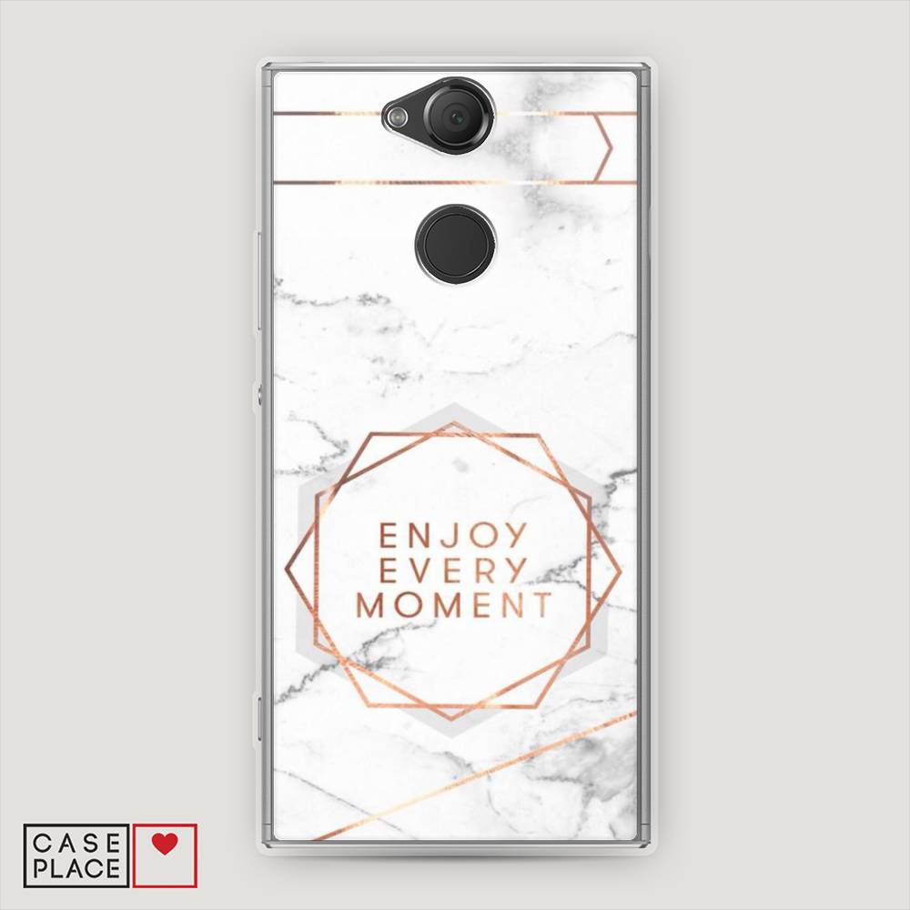 

Чехол Awog на Sony Xperia XA2 "Enjoy every moment мрамор", Разноцветный, 53150-7