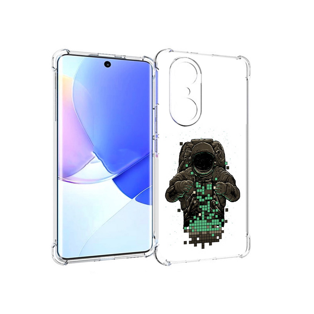 

Чехол MyPads Tocco для Honor 60 Pro космонавт с пикселями, Прозрачный, Tocco