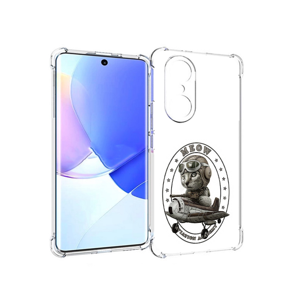 

Чехол MyPads Tocco для Honor 60 Pro кот в самолете, Прозрачный, Tocco