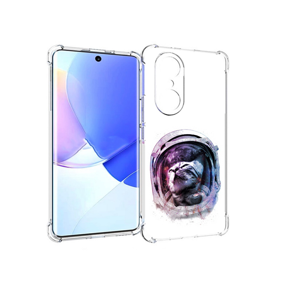 

Чехол MyPads Tocco для Honor 60 Pro кот в шлеме, Прозрачный, Tocco