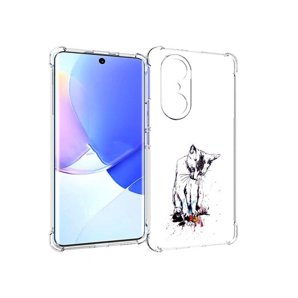 

Чехол MyPads Tocco для Honor 60 Pro кот и микки, Прозрачный, Tocco