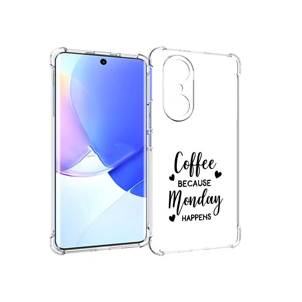 

Чехол MyPads Tocco для Honor 60 Pro кофе и понедельник стал счастливым, Прозрачный, Tocco