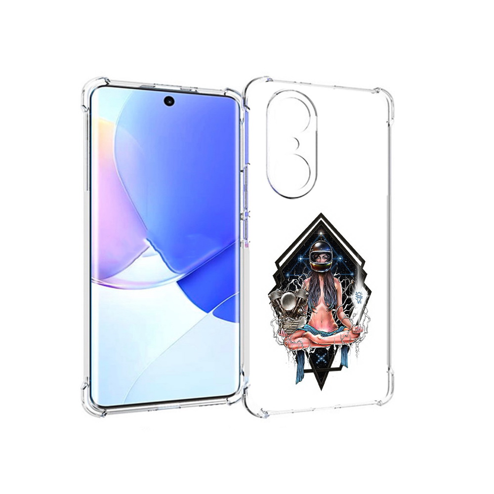 

Чехол MyPads Tocco для Honor 60 Pro красивая девушка в шлеме, Прозрачный, Tocco