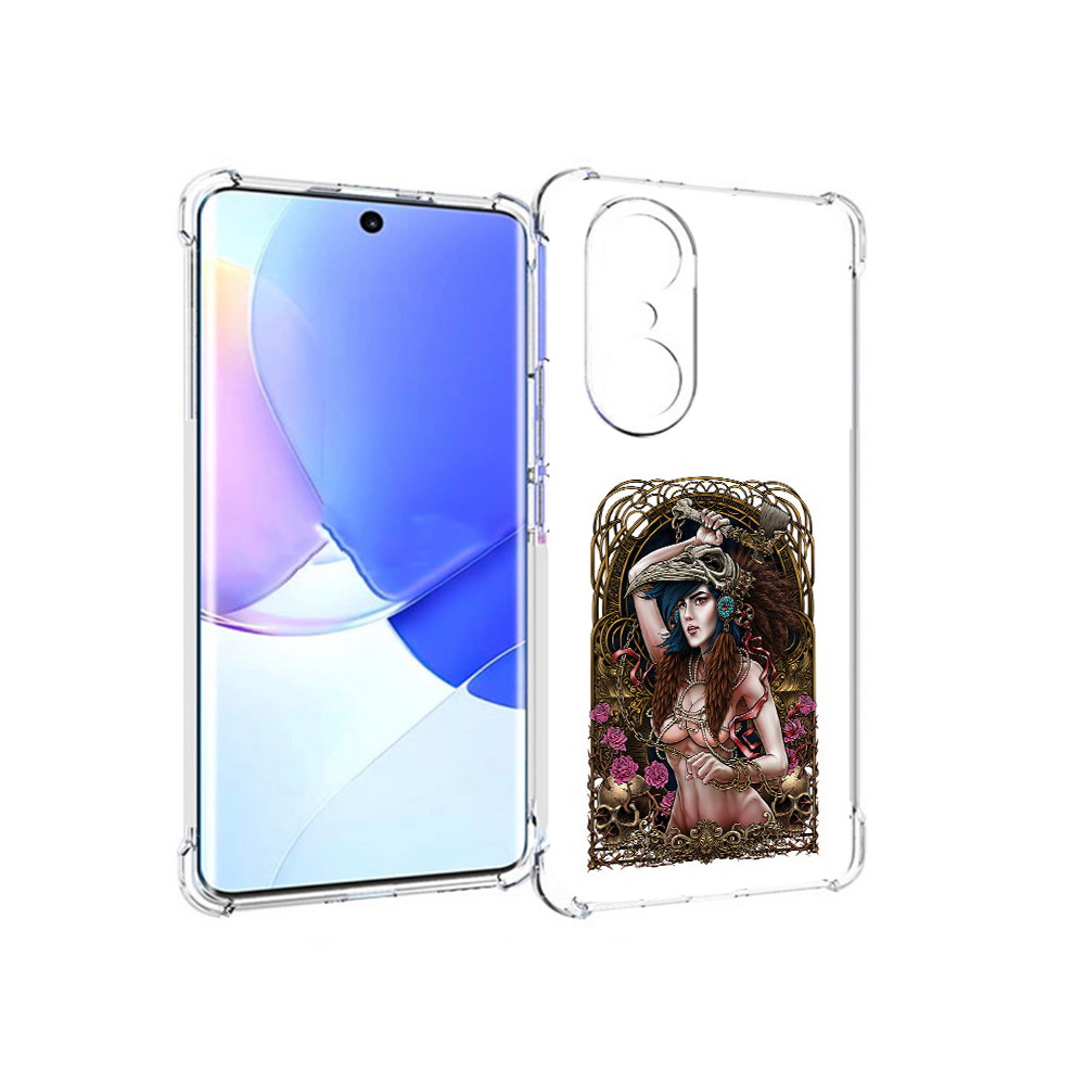 

Чехол MyPads Tocco для Honor 60 Pro красивая девушка рисунок, Прозрачный, Tocco