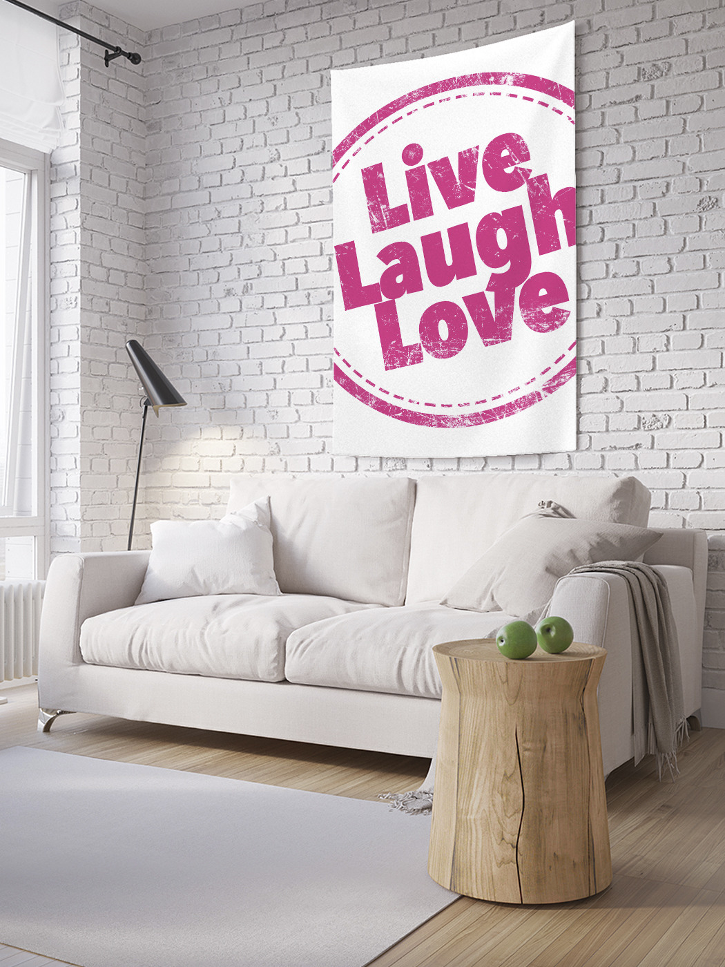 

Вертикальное фотопанно на стену JoyArty Печать Живи смейся люби 150x200 см, Печать Живи, смейся, люби