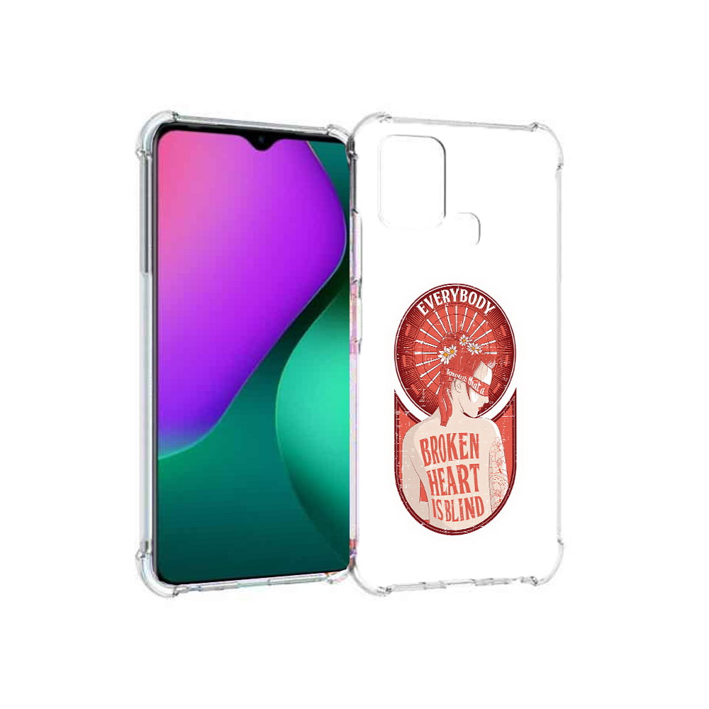

Чехол MyPads Tocco для Infinix Hot 10 Play девушка разбитое сердце, Прозрачный, Tocco
