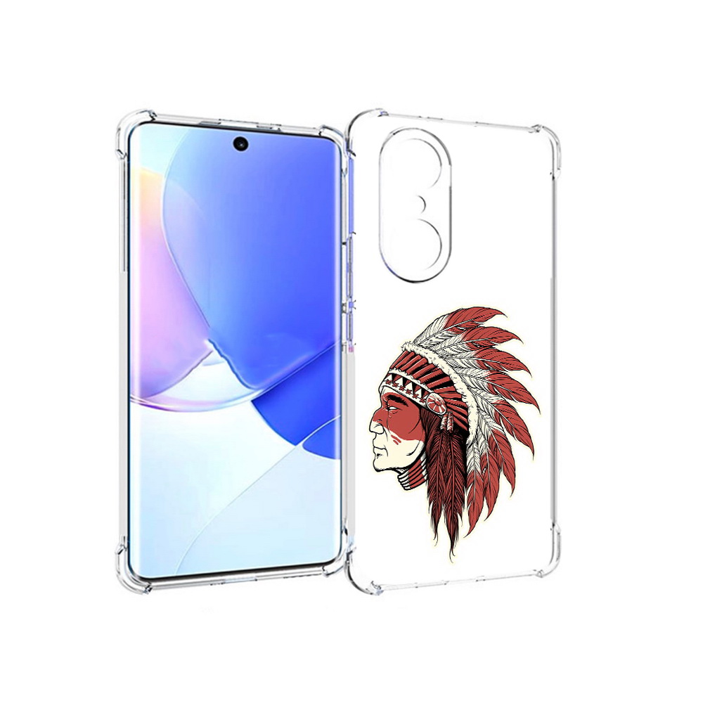 

Чехол MyPads Tocco для Honor 60 Pro красный индеец, Прозрачный, Tocco