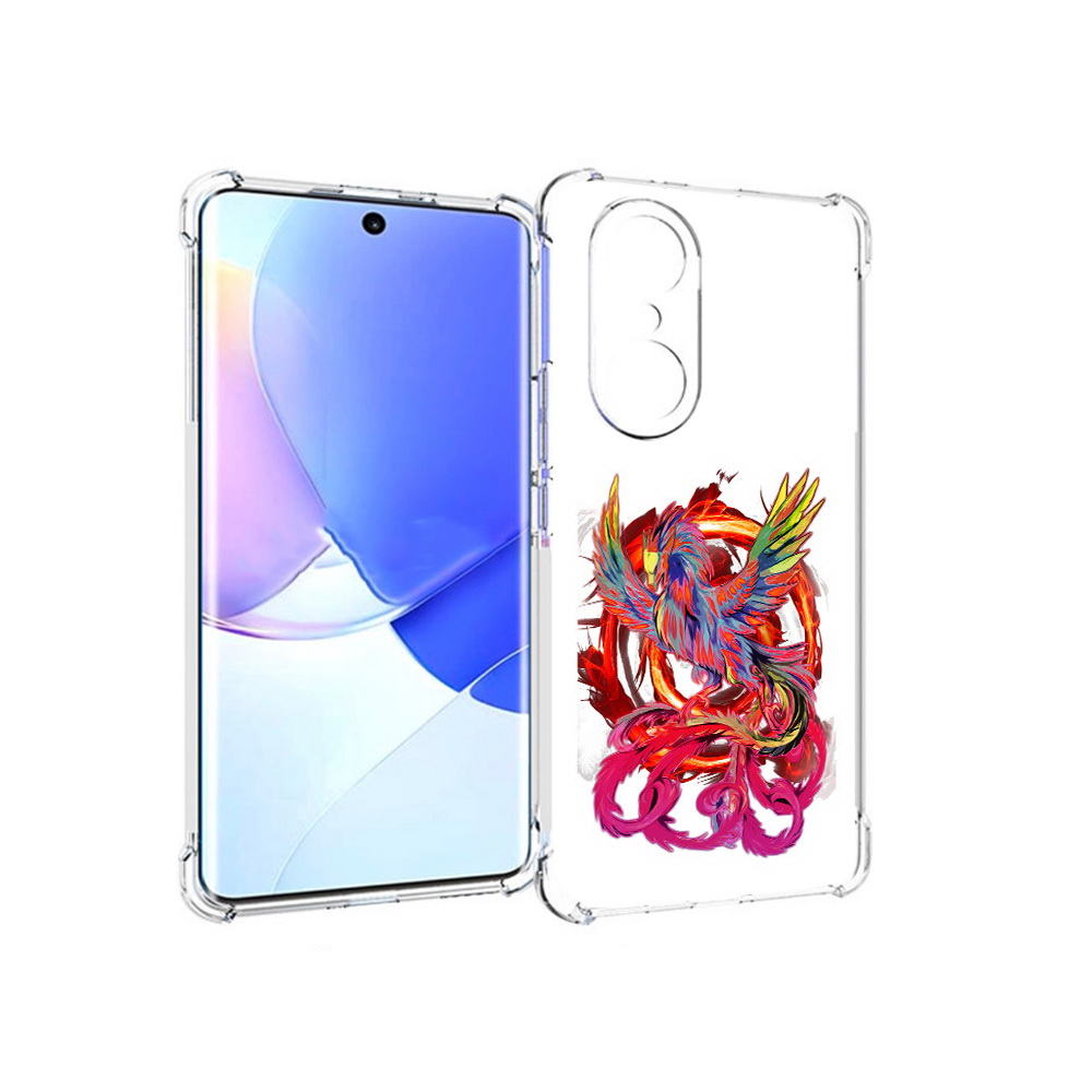 

Чехол MyPads Tocco для Honor 60 Pro красочный феникс, Прозрачный, Tocco