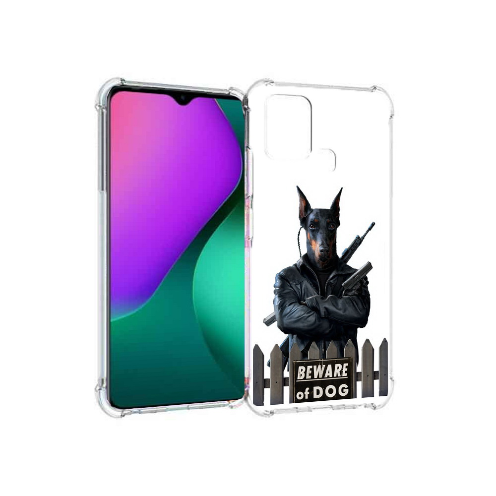 

Чехол MyPads Tocco для Infinix Hot 10 Play доберман, Прозрачный, Tocco