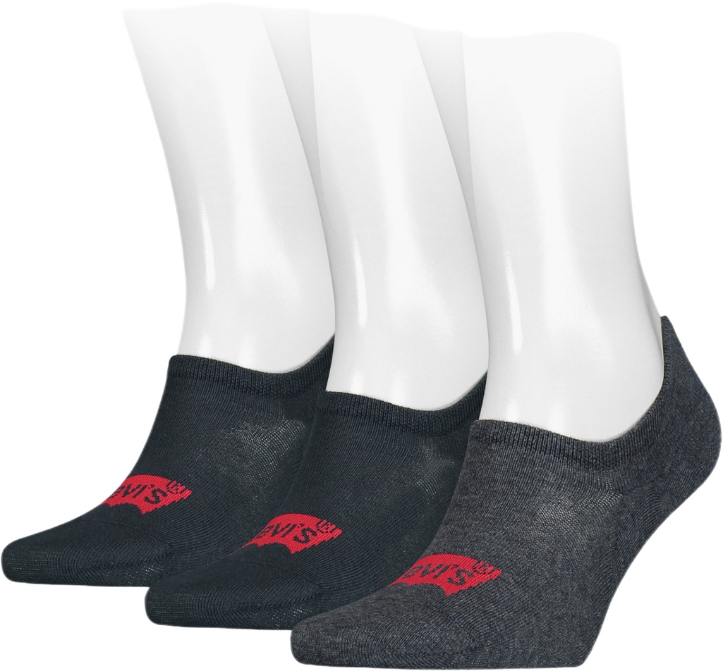 Комплект носков мужских Levi's Boat Socks 3P серых 35