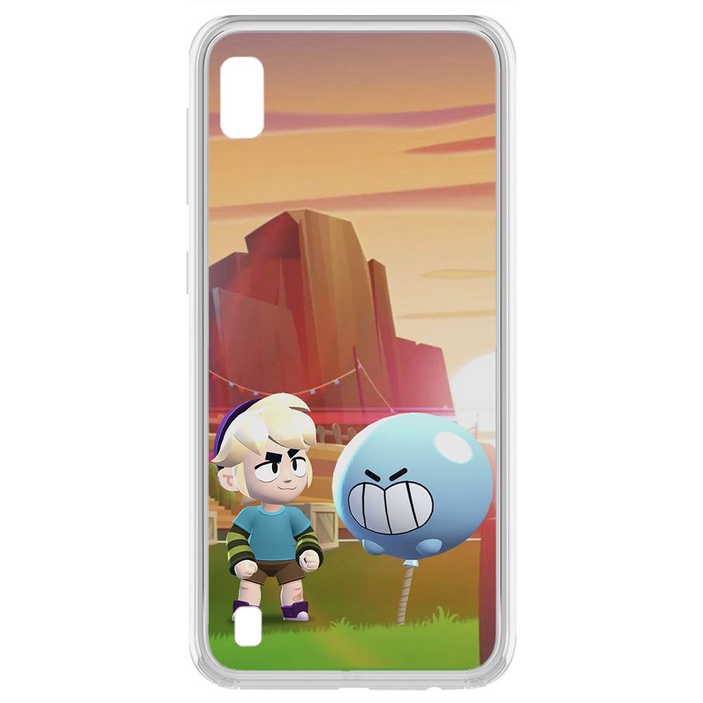 

Чехол-накладка Brawl Stars-Гас для Samsung Galaxy A10 (A105), Прозрачный