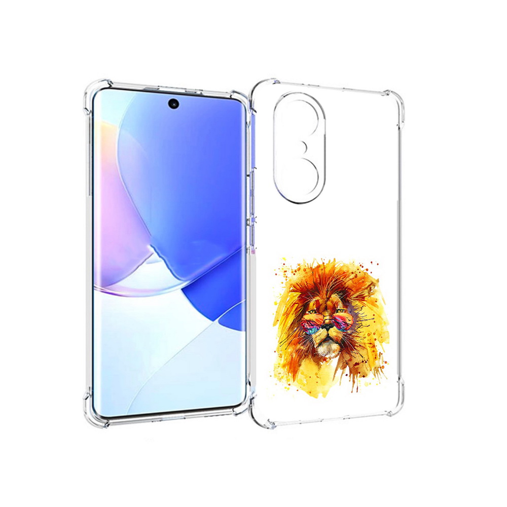 

Чехол MyPads Tocco для Honor 60 Pro лев в очках, Прозрачный, Tocco