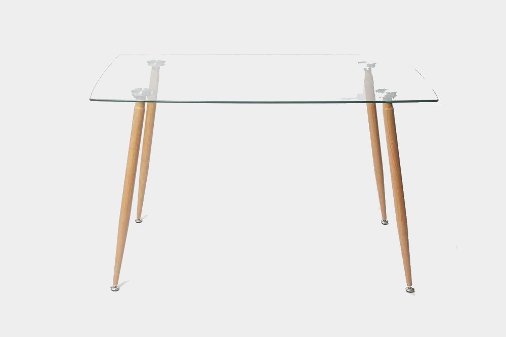 Обеденный стол Ла Рум XS-1262, стеклянный, на буковых ножках