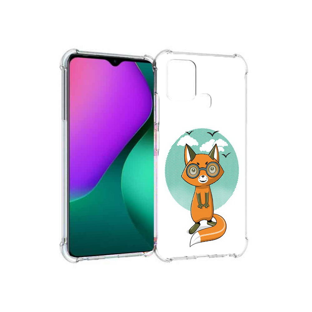 

Чехол MyPads Tocco для Infinix Hot 10 Play задумчивая лиса, Прозрачный, Tocco