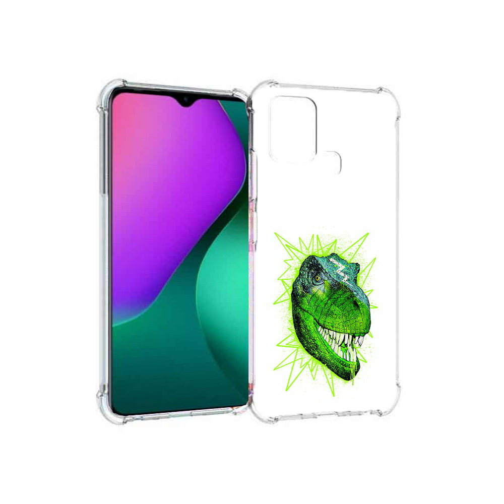 

Чехол MyPads Tocco для Infinix Hot 10 Play зеленый динозавр, Прозрачный, Tocco
