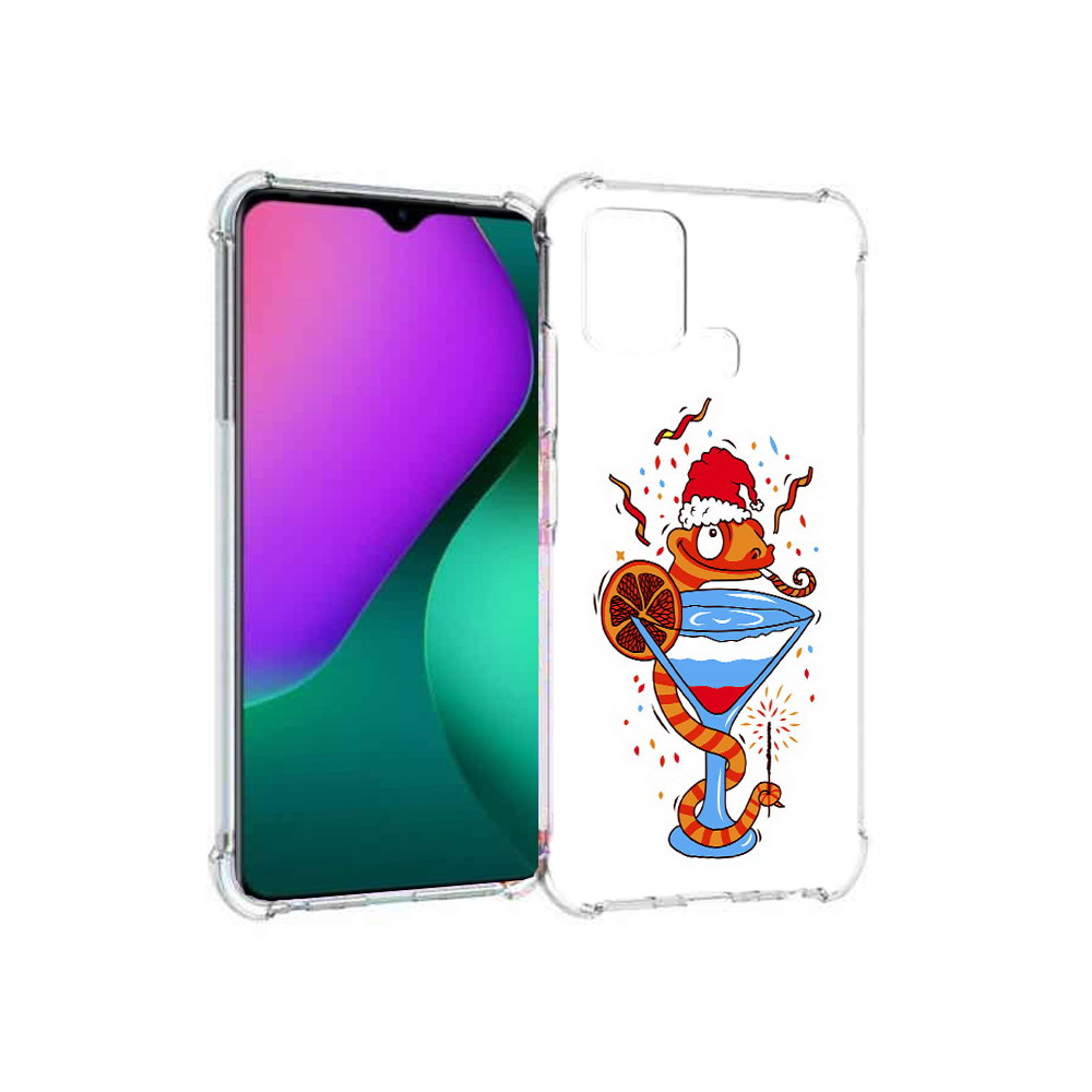 

Чехол MyPads Tocco для Infinix Hot 10 Play змейка, Прозрачный, Tocco
