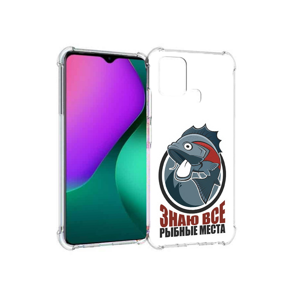 

Чехол MyPads Tocco для Infinix Hot 10 Play знаю все рыбные места, Прозрачный, Tocco