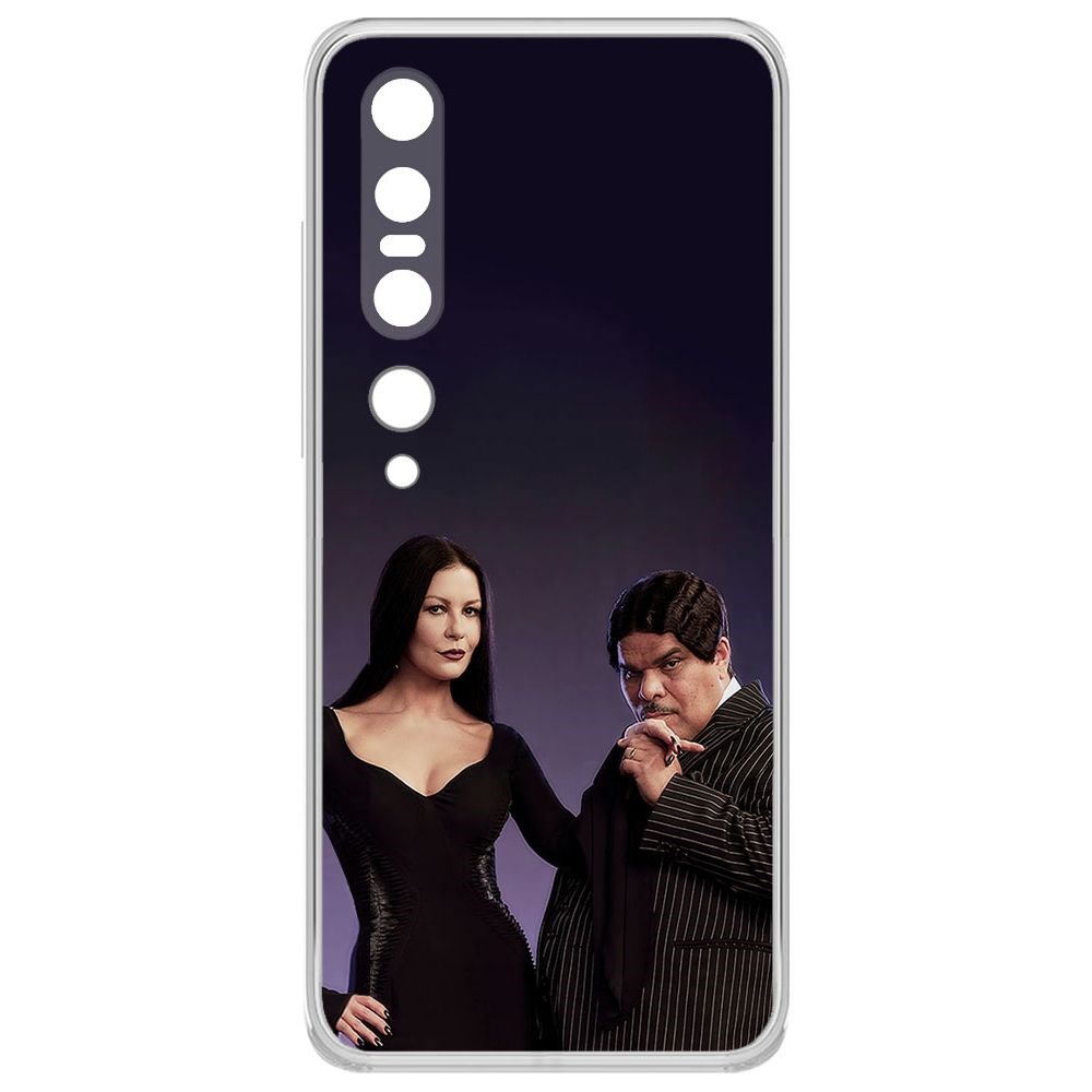 

Чехол-накладка Krutoff Clear Case Уэнсдей Аддамс - Мортиша и Гомес для Xiaomi Mi 10 Pro, Прозрачный