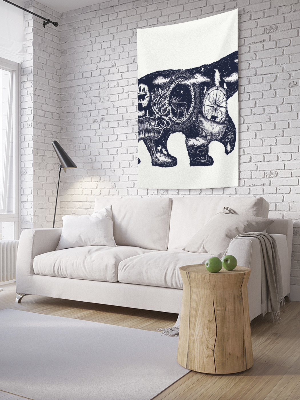 

Вертикальное фотопанно на стену JoyArty Дикий медведь 150x200 см, Дикий медведь