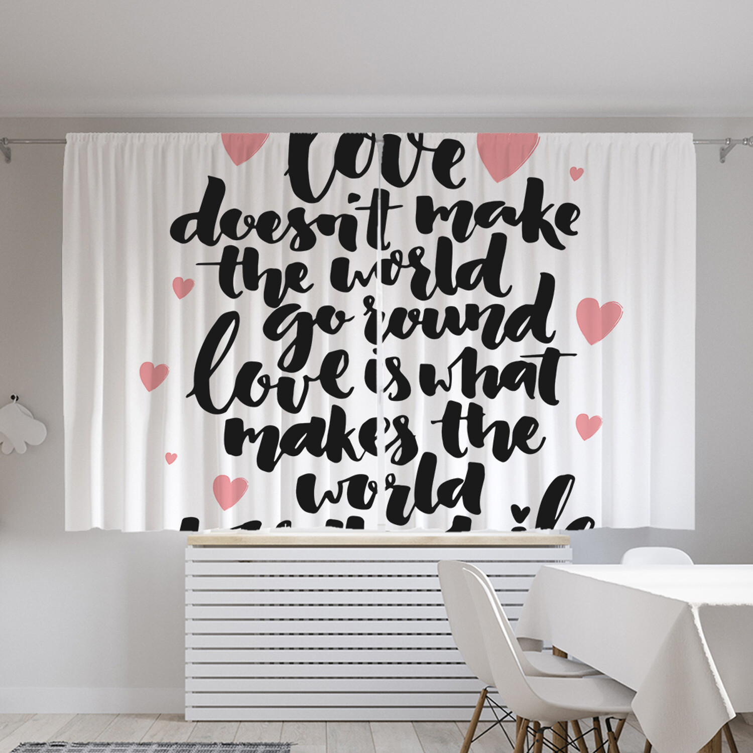 

Шторы с фотопечатью JoyArty "Слова любви" из сатена, 290х180 см, Слова любви