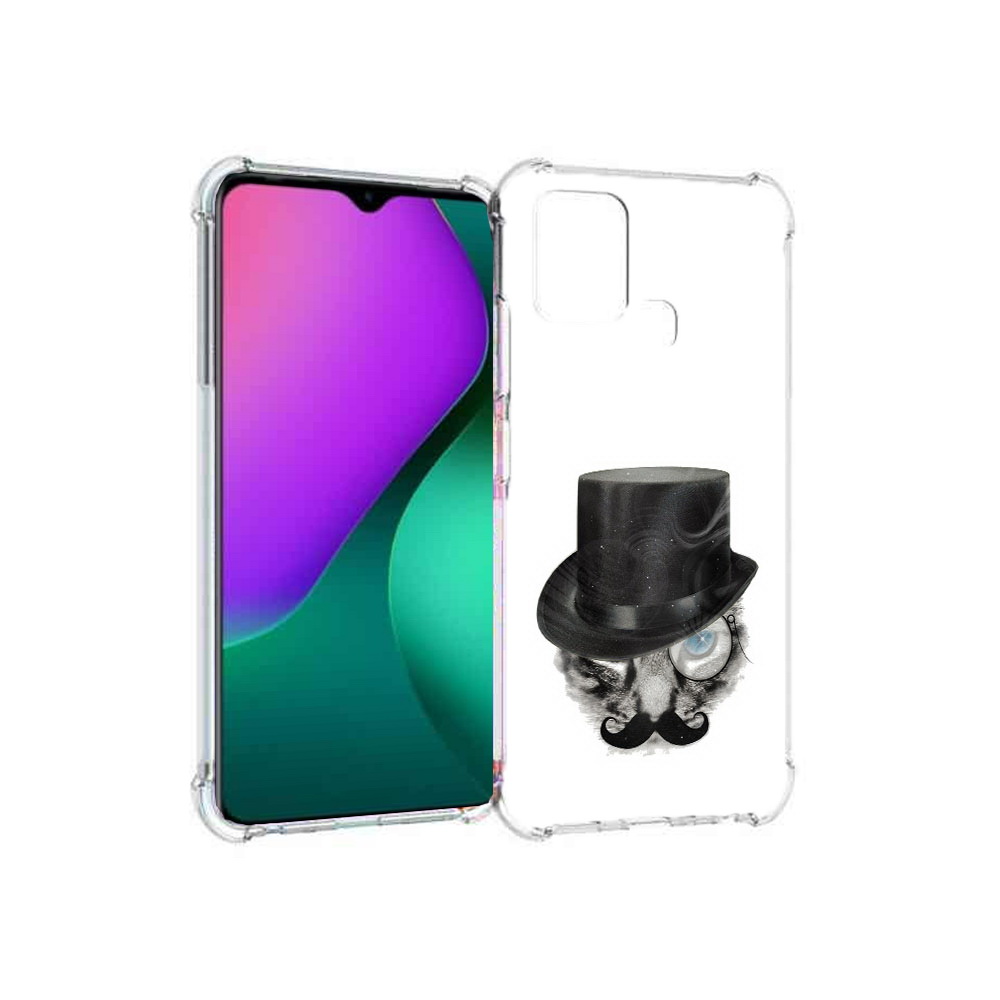 

Чехол MyPads Tocco для Infinix Hot 10 Play интелегентный кот, Прозрачный, Tocco