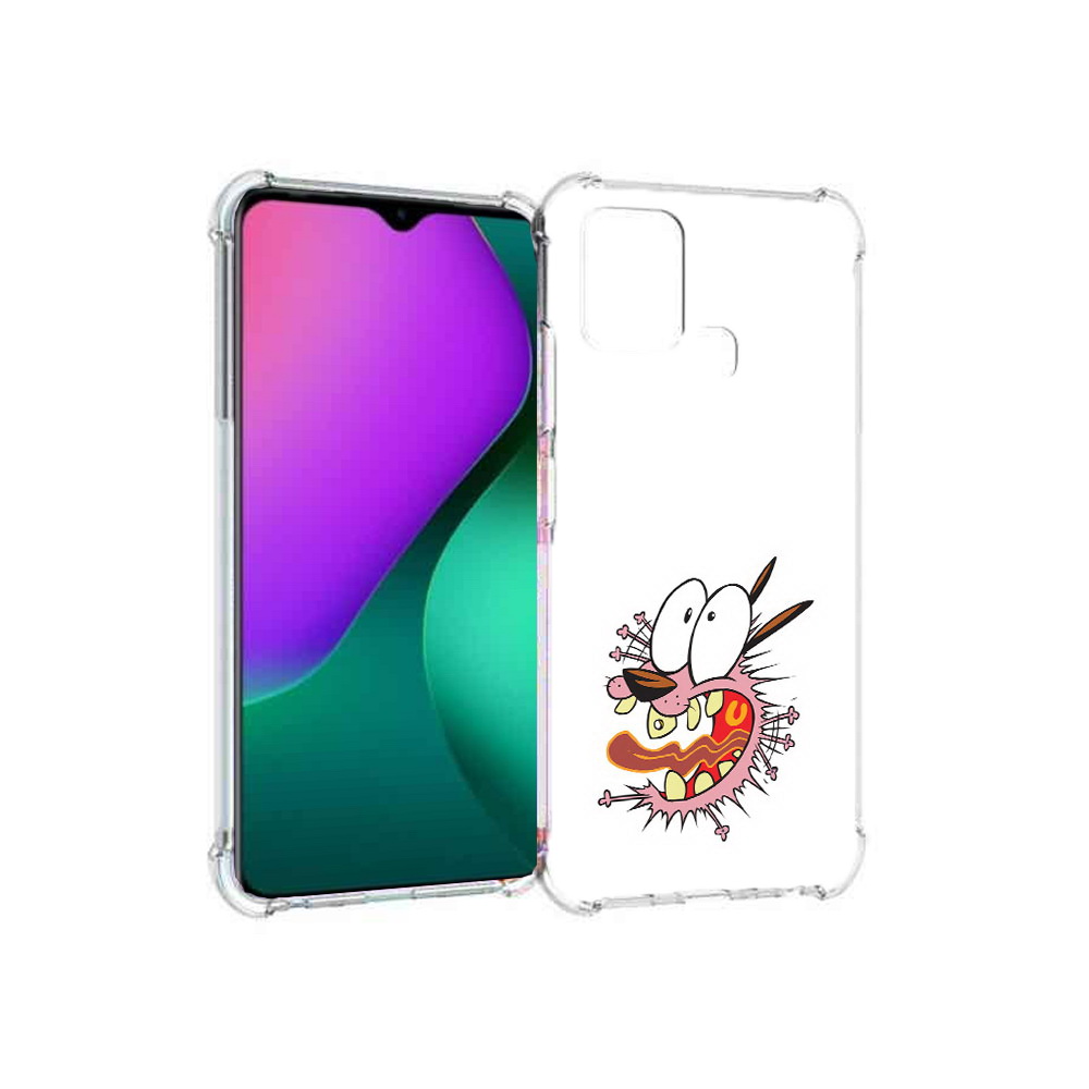 

Чехол MyPads Tocco для Infinix Hot 10 Play испуганный бобик, Прозрачный, Tocco