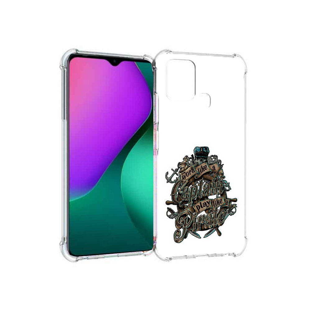 

Чехол MyPads Tocco для Infinix Hot 10 Play капитан пиратов, Прозрачный, Tocco