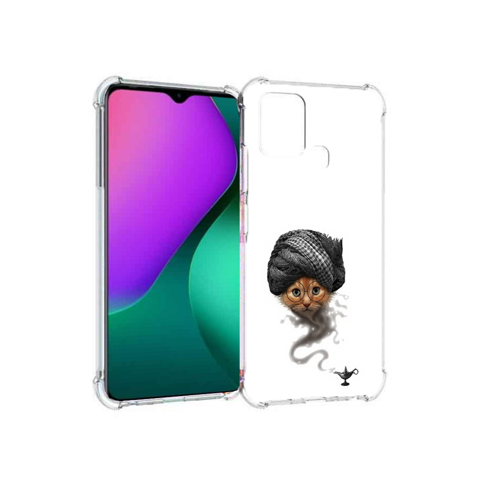 

Чехол MyPads Tocco для Infinix Hot 10 Play кот джин, Прозрачный, Tocco