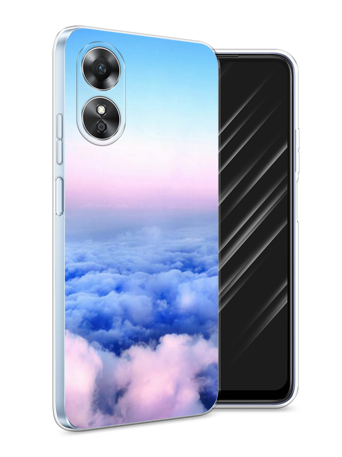 

Чехол Awog на Oppo A17 "Облака", Голубой;розовый, 2512050-4