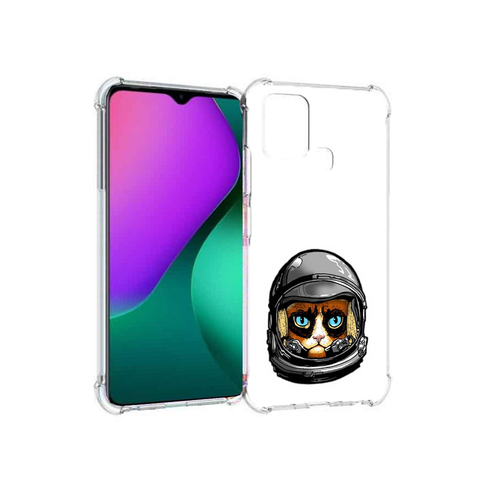 

Чехол MyPads Tocco для Infinix Hot 10 Play кот космонавт, Прозрачный, Tocco