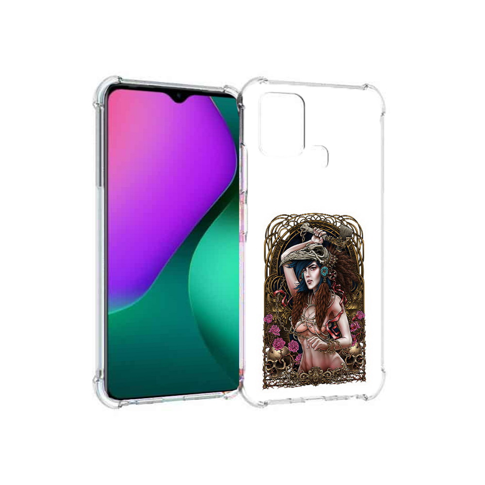 

Чехол MyPads Tocco для Infinix Hot 10 Play красивая девушка рисунок, Прозрачный, Tocco
