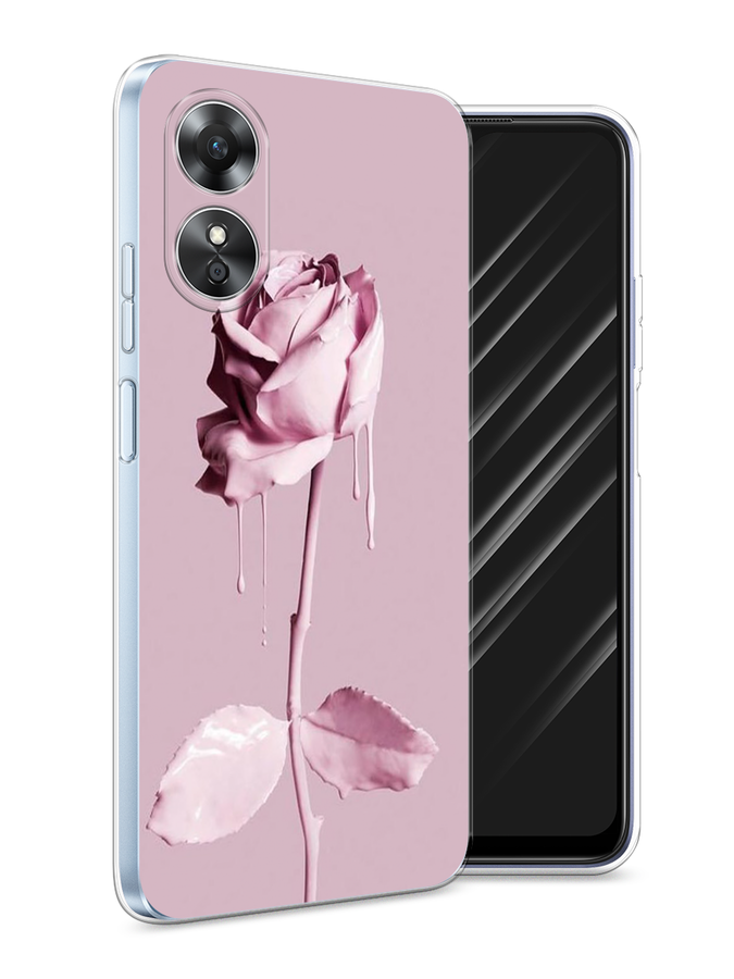

Чехол Awog на Oppo A17 "Роза в краске", Белый;розовый, 2512050-8