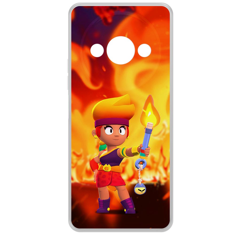 

Чехол-накладка Krutoff Clear Case Brawl Stars-Амбер для Xiaomi Redmi A3, Прозрачный